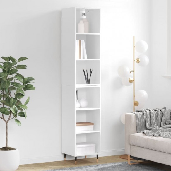 Buffet haut Blanc brillant 34,5x32,5x180 cm 