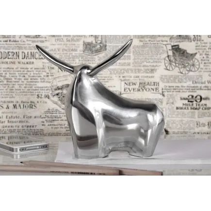 Presse-Papier design taureau en aluminium argenté
