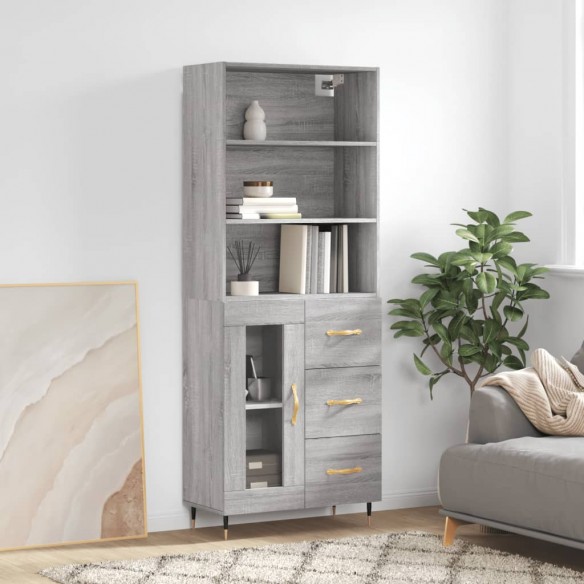 Buffet haut Sonoma gris 69,5x34x180 cm 