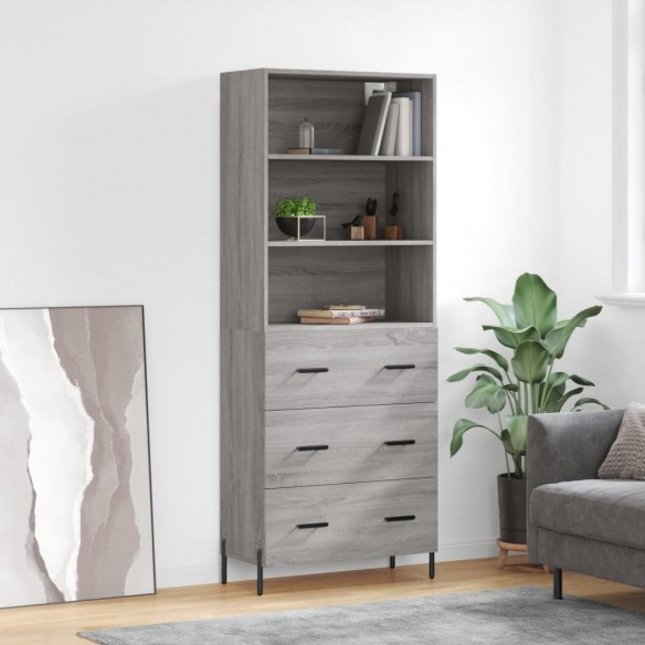Buffet haut Sonoma gris 69,5x34x180 cm 