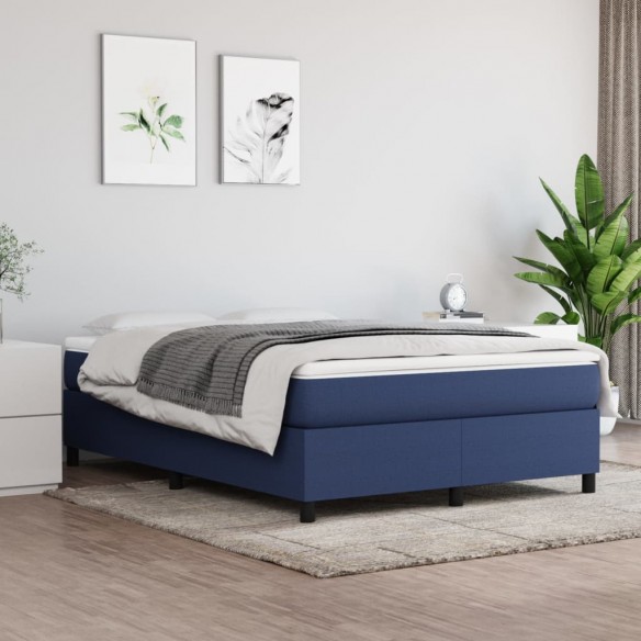 Lit Bleu 140x200 cm Tissu