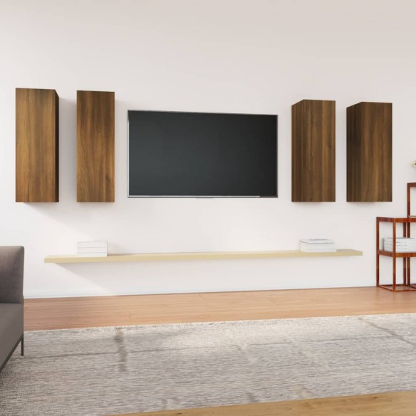 Meubles TV 4 pcs Chêne marron 30,5x30x90 cm 