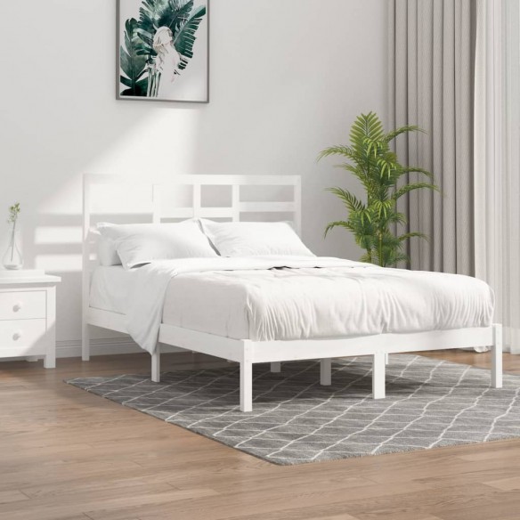 Lit Blanc Bois massif 120x200 cm