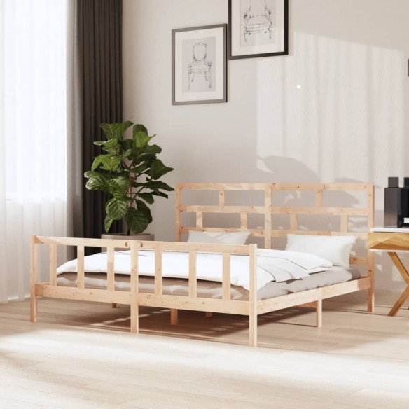 Lit Bois de pin massif 200x200 cm