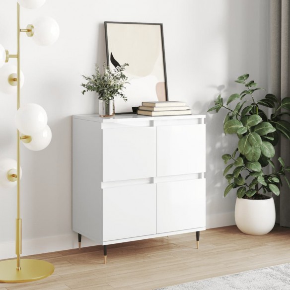 Buffet Blanc brillant 60x35x70 cm 