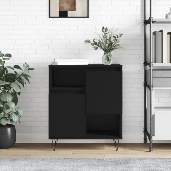 Buffet Noir 60x35x70 cm 