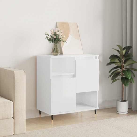 Buffet Blanc brillant 60x35x70 cm 