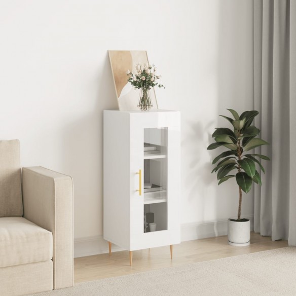 Buffet Blanc brillant 34,5x34x90 cm 