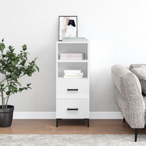 Buffet Blanc brillant 34,5x34x90 cm 