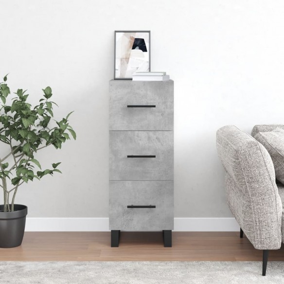 Buffet Gris béton 34,5x34x90 cm 