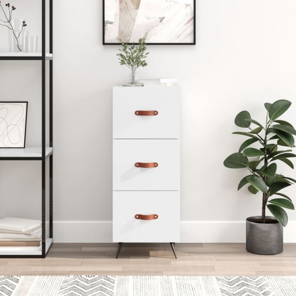 Buffet Blanc brillant 34,5x34x90 cm 