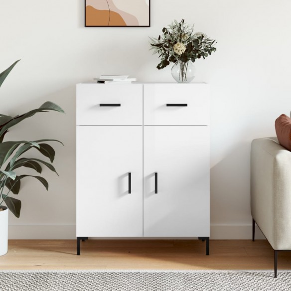 Buffet Blanc brillant 69,5x34x90 cm 