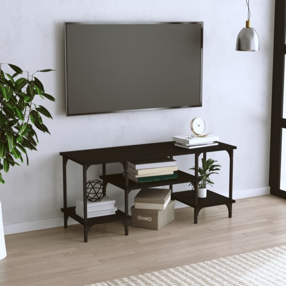 Meuble TV noir 102x35x45,5 cm bois d'ingénierie