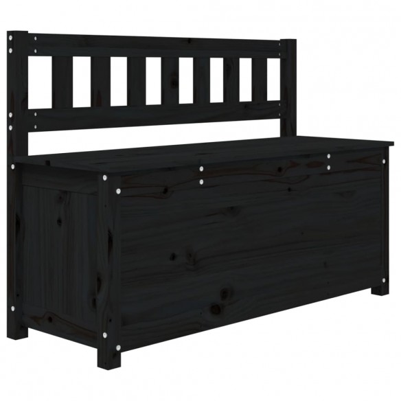 Banc Noir 110x41x76,5 cm Bois de pin massif Banc Noir 110x41x76,5 cm Bois de pin massif