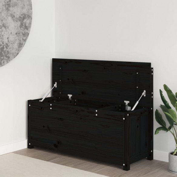Banc Noir 110x41x76,5 cm Bois de pin massif Banc Noir 110x41x76,5 cm Bois de pin massif