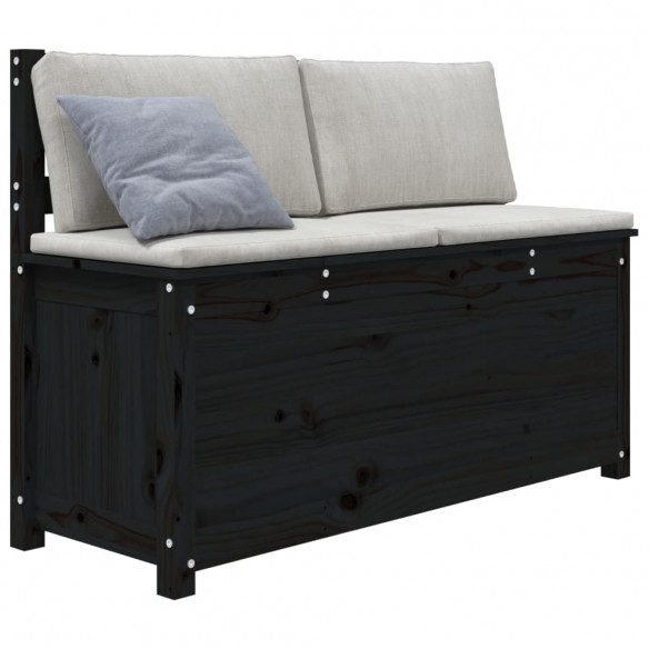 Banc Noir 110x41x76,5 cm Bois de pin massif Banc Noir 110x41x76,5 cm Bois de pin massif