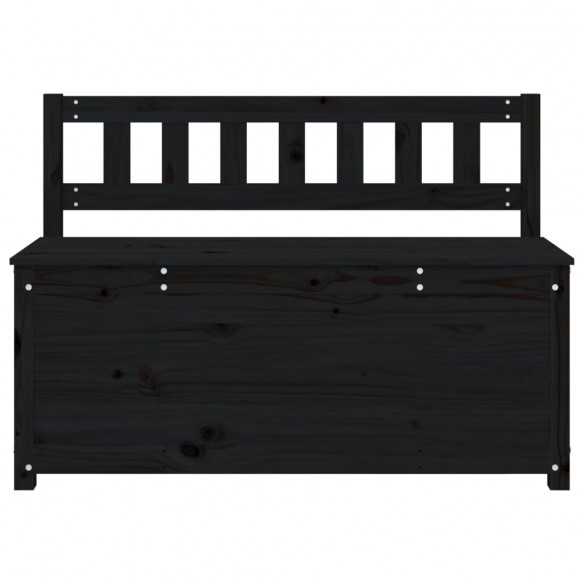 Banc Noir 110x41x76,5 cm Bois de pin massif Banc Noir 110x41x76,5 cm Bois de pin massif