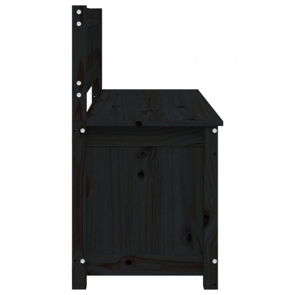 Banc Noir 110x41x76,5 cm Bois de pin massif Banc Noir 110x41x76,5 cm Bois de pin massif