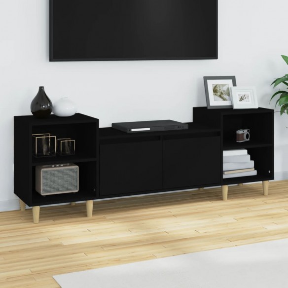 Meuble TV Noir 160x35x55 cm 