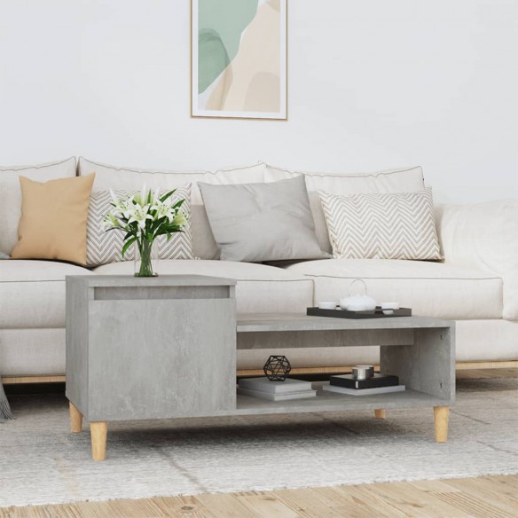 Table basse Gris béton 100x50x45 cm 