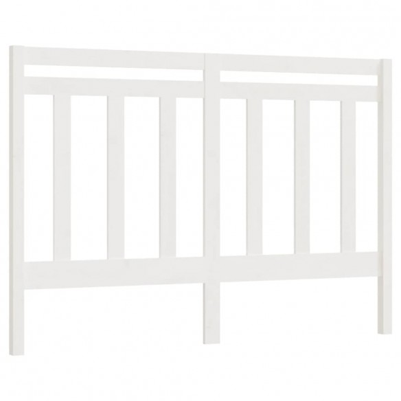 Tête de lit Blanc 126x4x100 cm Bois massif de pin