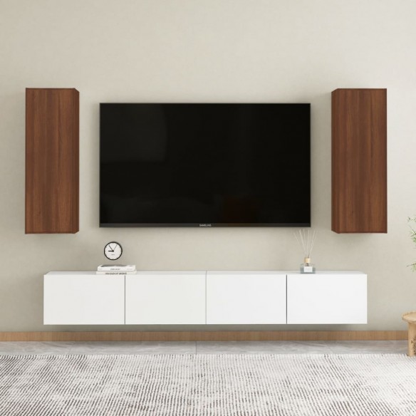 Meubles TV 2 pcs Chêne marron 30,5x30x90 cm 