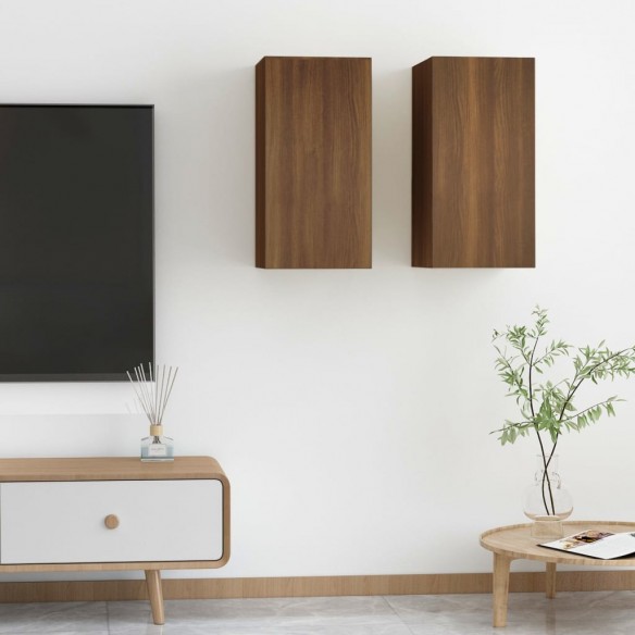 Meubles TV 2 pcs Chêne marron 30,5x30x60 cm 