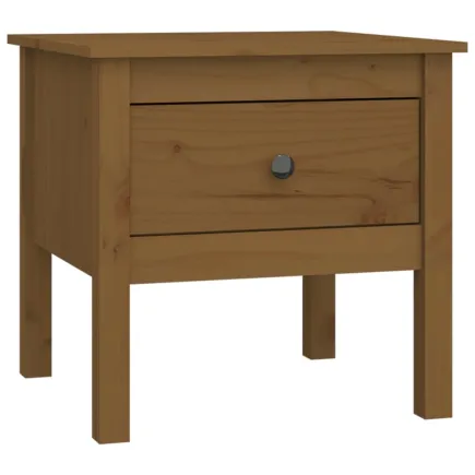 Table d'appoint Marron miel 50x50x49 cm Bois massif de pin 2