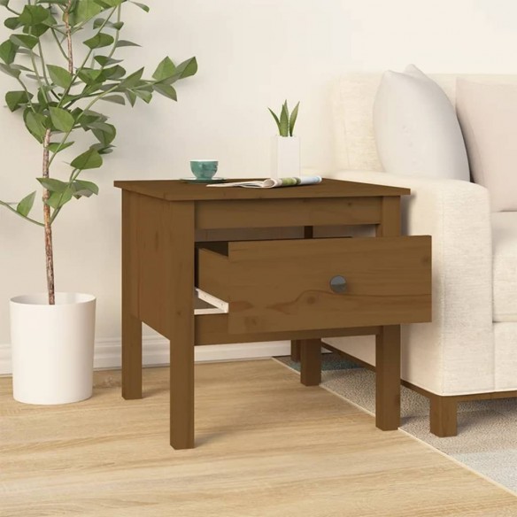 Table d'appoint Marron miel 50x50x49 cm Bois massif de pin Table d'appoint Marron miel 50x50x49 cm Bois massif de pin