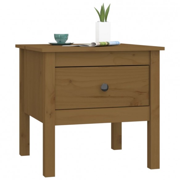 Table d'appoint Marron miel 50x50x49 cm Bois massif de pin Table d'appoint Marron miel 50x50x49 cm Bois massif de pin