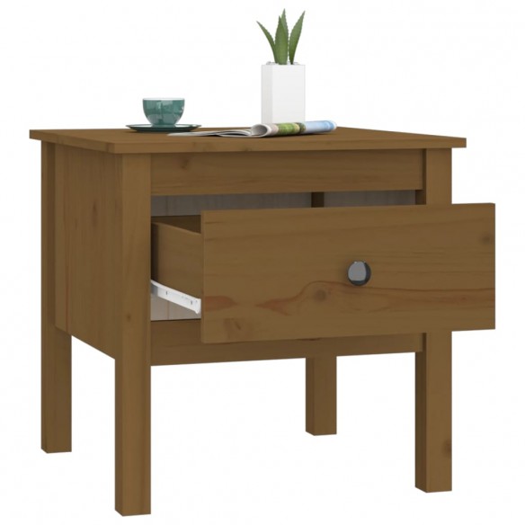 Table d'appoint Marron miel 50x50x49 cm Bois massif de pin Table d'appoint Marron miel 50x50x49 cm Bois massif de pin
