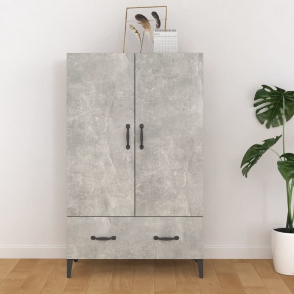 Buffet Gris béton 70x31x115 cm 