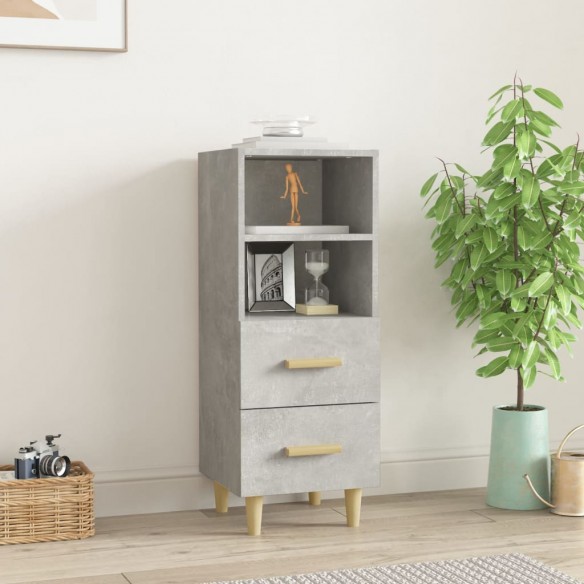Buffet Gris béton 34,5x34x90 cm 