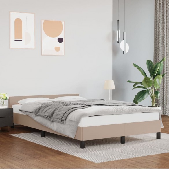 Lit avec tête de lit Cappuccino 120x200 cm Similicuir