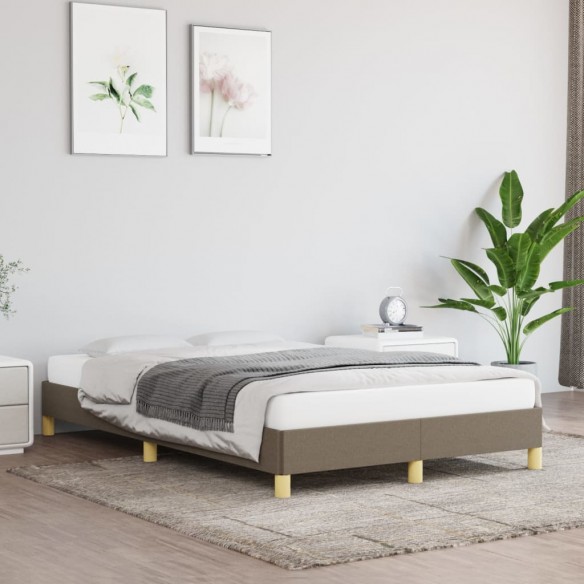 Lit Taupe 120x200 cm Tissu