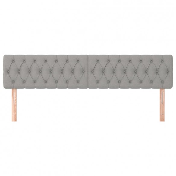 Têtes de lit 2 pcs Gris clair 90x7x78/88 cm Tissu Têtes de lit 2 pcs Gris clair 90x7x78/88 cm Tissu