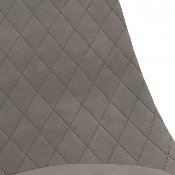 Chaises à dîner pivotantes 4 pcs Gris clair Velours