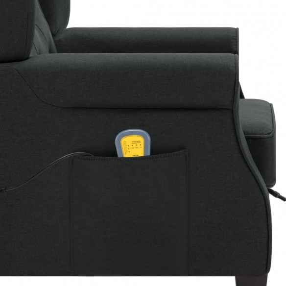 Fauteuil de massage avec repose-pied Gris foncé Tissu Fauteuil de massage avec repose-pied Gris foncé Tissu