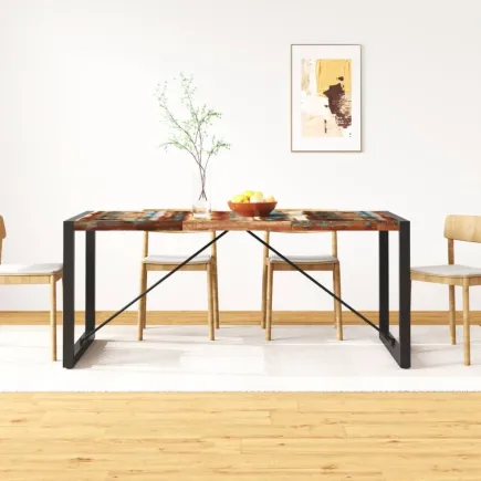 Table de salle à manger Bois de récupération massif 180 cm 2