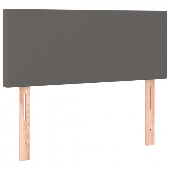 Lit avec matelas Gris 100x200 cm Similicuir