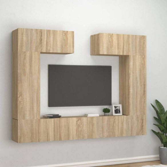 Ensemble de meubles TV 6 pcs Chêne sonoma 