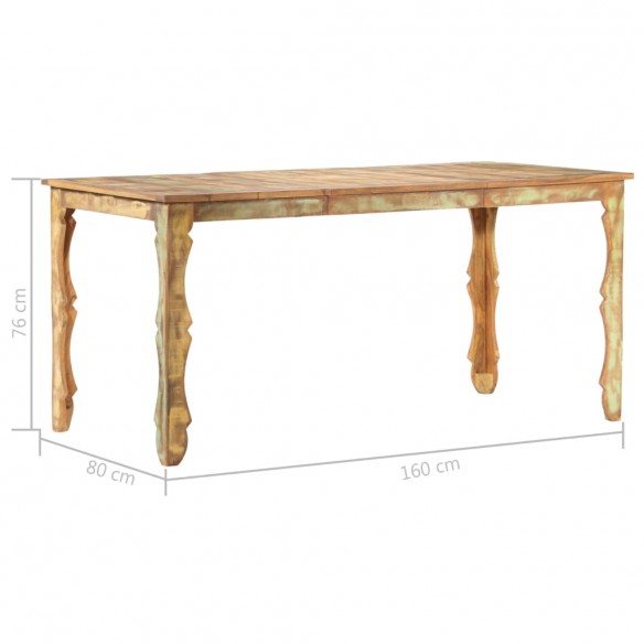 Table de salle à manger 160x80x76cm Bois de récupération massif Table de salle à manger 160x80x76cm Bois de récupération massif
