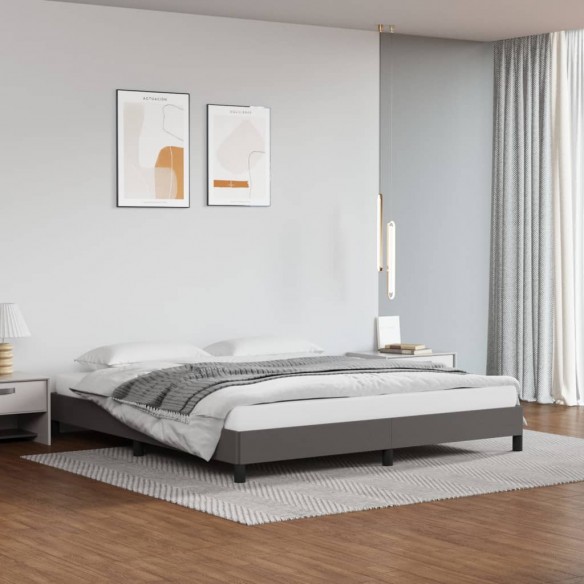 Lit Gris 180x200 cm Similicuir