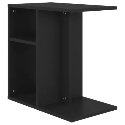 Table d'appoint Noir 50x30x50 cm Aggloméré 2