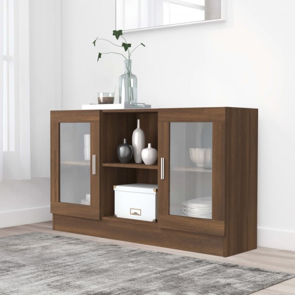Armoire à vitrine Chêne marron 120x30,5x70 cm 