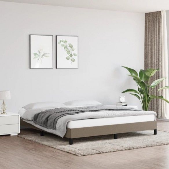 Lit Taupe 180x200 cm Tissu
