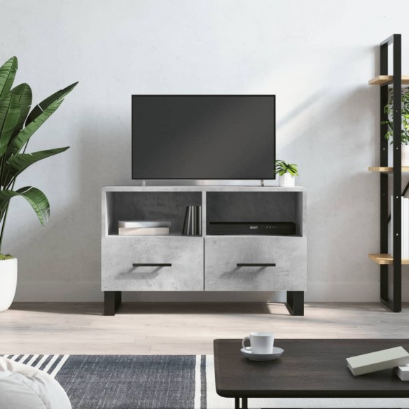 Meuble TV Gris béton 80x36x50 cm 