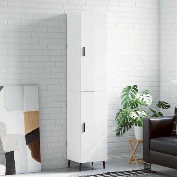 Buffet haut Blanc brillant 34,5x34x180 cm 