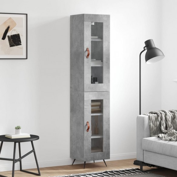 Buffet haut Gris béton 34,5x34x180 cm 