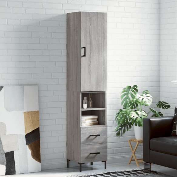 Buffet haut Sonoma gris 34,5x34x180 cm 